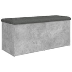 Greatstore Úložná lavice betonově šedá 102 x 42 x 45 cm kompozitní dřevo