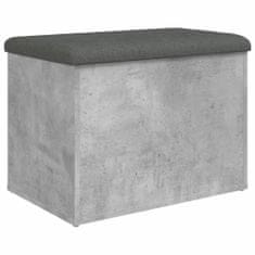 Greatstore Úložná lavice betonově šedá 62 x 42 x 45 cm kompozitní dřevo