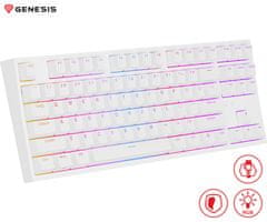 Genesis Thor 404 TKL gaming tipkovnica, RGB LED, bela