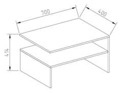 CASARREDO Konferenční stolek BARTHEM, bílý