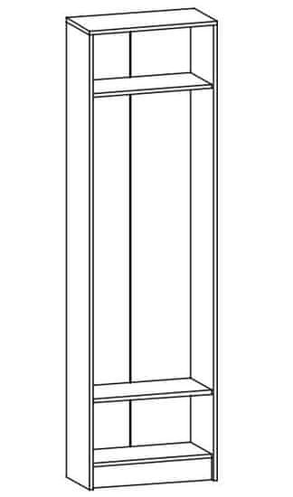 CASARREDO Šatní skříň RUBROTIC, dub sonoma/bílá