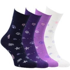 Zdravé Ponožky Zdravé ponožky bambusové vzorované barevné ponožky s jemným svěrem 6105124 4pack, 39-42