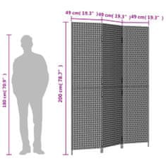 Petromila Dělicí stěna 3 panely hnědá polyratan