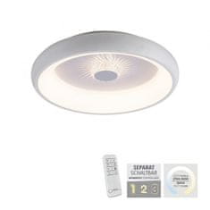 PAUL NEUHAUS LEUCHTEN DIREKT is JUST LIGHT LED stropní svítidlo bílé šedá 50x50 kruhové křišťálový efekt stmívatelné CCT 2700-5000K LD 14384-16