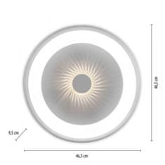 PAUL NEUHAUS LEUCHTEN DIREKT is JUST LIGHT LED stropní svítidlo bílé šedá 50x50 kruhové křišťálový efekt stmívatelné CCT 2700-5000K LD 14384-16