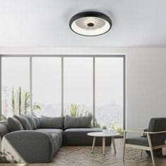 PAUL NEUHAUS LEUCHTEN DIREKT is JUST LIGHT LED stropní svítidlo černá 50x50 kruhové křišťálový efekt stmívatelné CCT 2700-5000K LD 14384-18