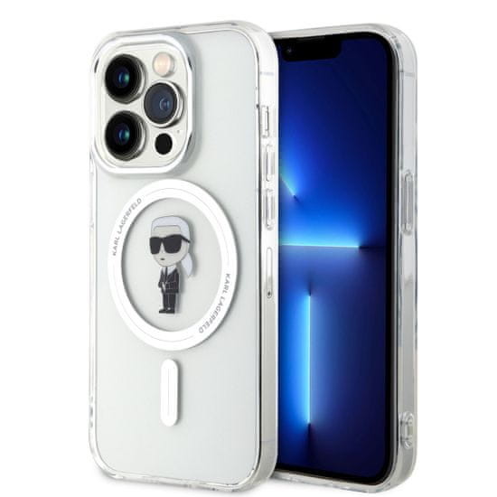 Karl Lagerfeld  IML Ikonik MagSafe Zadní Kryt pro iPhone 15 Pro Transparent