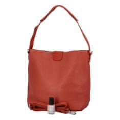 David Jones Stylová dámská koženková kabelka s výraznými barvami Siriaj, červenooranžová