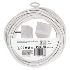 Emos Prodlužovací kabel s 1 zásuvkou PEPULO 5 m bílý