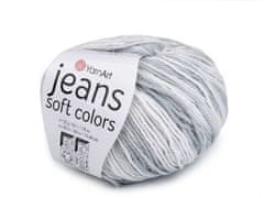 Kraftika 1ks (6208) šedá světlá pletací příze jeans soft color 50 g,