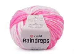 Kraftika 1ks (2915) pink pletací příze raindrops 50 g, pletací