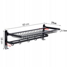 MUVU Věšák Na Ručníky, Černý Koupelnový Věšák, Skládací Konstrukce Muvu