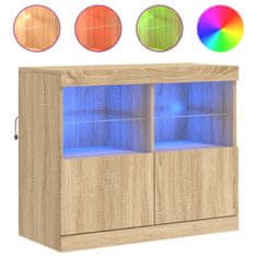 Greatstore Příborník s LED osvětlením dub sonoma 81 x 37 x 67 cm