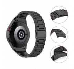 Techsuit Univerzální ocelový řemínek Watchband W010 20 mm černý 76451