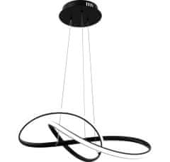 BPS-koupelny Ring Moderní LED závěsné stropní svítidlo + dálkové ovládání APP395-CP Black