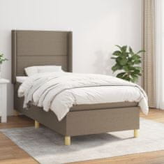 Vidaxl Box spring postel s matrací taupe 100 x 200 cm textil