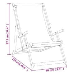 Vidaxl Skládací plážové křeslo masivní teakové dřevo červené