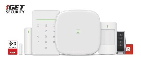 iGET Alarm SECURITY M5-4G Premium Inteligentní zabezpečovací systém 4G LTE/WiFi/Ethernet/GSM, set