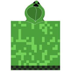 Carbotex Dětské plážové pončo - osuška s kapucí Minecraft Creeper