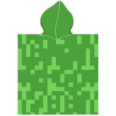 Carbotex Dětské plážové pončo - osuška s kapucí Minecraft Creeper