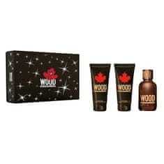 Dsquared² Wood For Him - EDT 100 ml + sprchový gel 100 ml + balzám po holení 100 ml