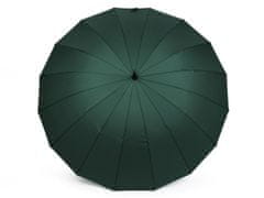 Kraftika 1ks zelená tmavá velký rodinný deštník s dřevěnou rukojetí,