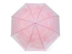 Kraftika 1ks růžová sv. dámský / dívčí vystřelovací deštník