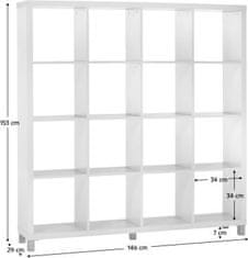 KONDELA Regál, bílá, Tofi 6 NEW