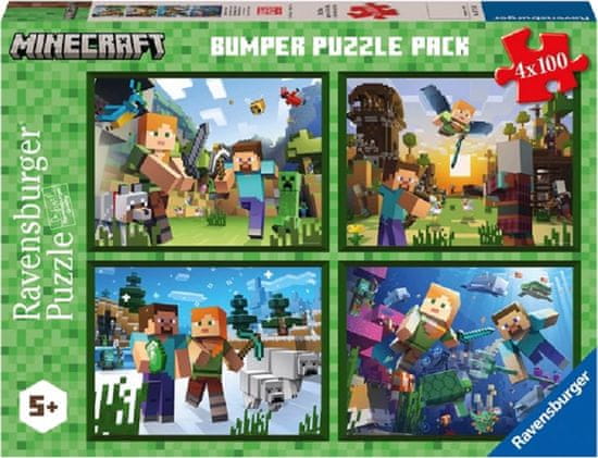 Ravensburger Puzzle Minecraft 4x100 dílků