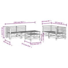 Vidaxl 6dílná zahradní sedací souprava impregnovaná borovice