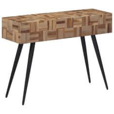 Greatstore Konzolový stolek 110 x 34 x 80 cm masivní recyklovaný teak