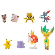 Jazwares Pokémon Multi-Pack balení 8-Figurek Jigglypuff, Wuffela, Sniebel, Abra, Folipurba, Magikarp, Pikachu a Leafeon