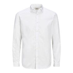 Jack&Jones Plus Pánská košile JPRBLACARDIFF Loose Fit 12235157 White (Velikost 5XL)