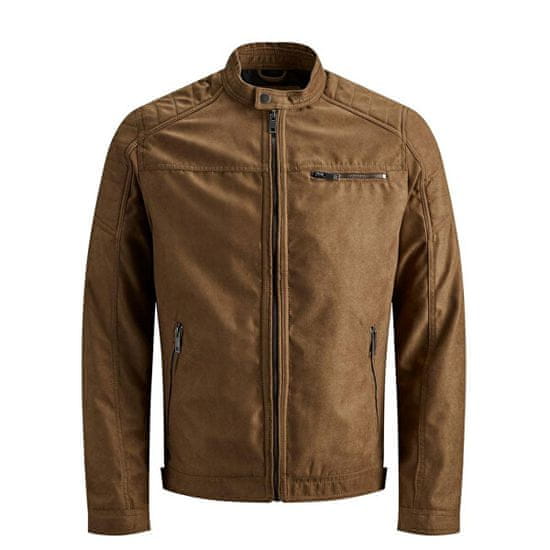 Jack&Jones Plus Pánská bunda JJEROCKY 12172908 Cognac