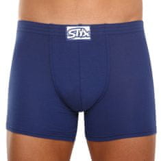 Styx 3PACK pánské boxerky long klasická guma tmavě modré (3F0968) - velikost XL