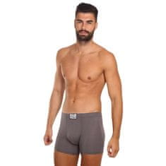 Styx 3PACK pánské boxerky long klasická guma tmavě šedé (3F1063) - velikost M