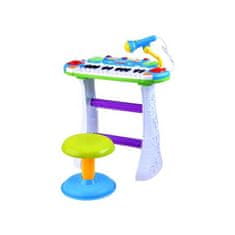 JOKOMISIADA Dětské piano se stojanem, židličkou, mikrofonem, nahráváním