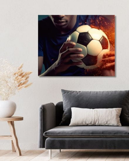 ZUTY Obrazy na stěnu - Fotbalový míč v rukou