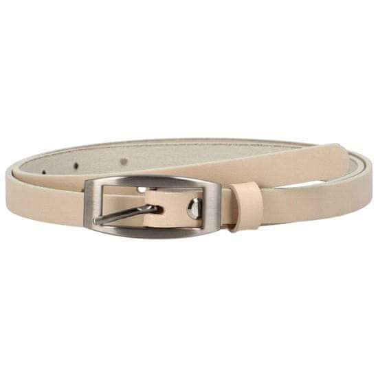 Penny Belts Dámský tenký kožený opasek Linie, béžová vel. 90