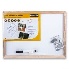 Bi-Office Magnetická tabule s dřevěným rámem 80 x 60 cm