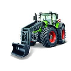 BBurago Kovový traktor Bburago s nakladačem Fendt 1050 Vario/New Holland