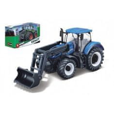 BBurago Kovový traktor Bburago s nakladačem Fendt 1050 Vario/New Holland