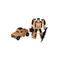 Teddies Transformer auto/robot vojenský 14 cm