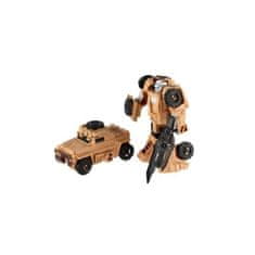 Teddies Transformer auto/robot vojenský 14 cm