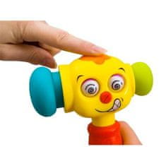 HOLA Huile Toys - Veselé interaktivní kladívko se zvukem a světlem, 12m +