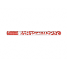PartyDeco Konfety v tubě – červená srdíčka, 80cm