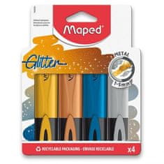 Maped MAPED FLUO PEPS GLITTER Metal– Set zvýrazňovačů