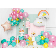 PartyDeco Girlanda Hvězdy, 3,6m, zlatá