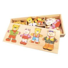 Bigjigs Toys Oblékací puzzle - Medvědí rodinka