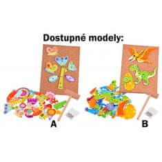 JOKOMISIADA Hřebíkování – korková tabule s kladívkem, 2 modely